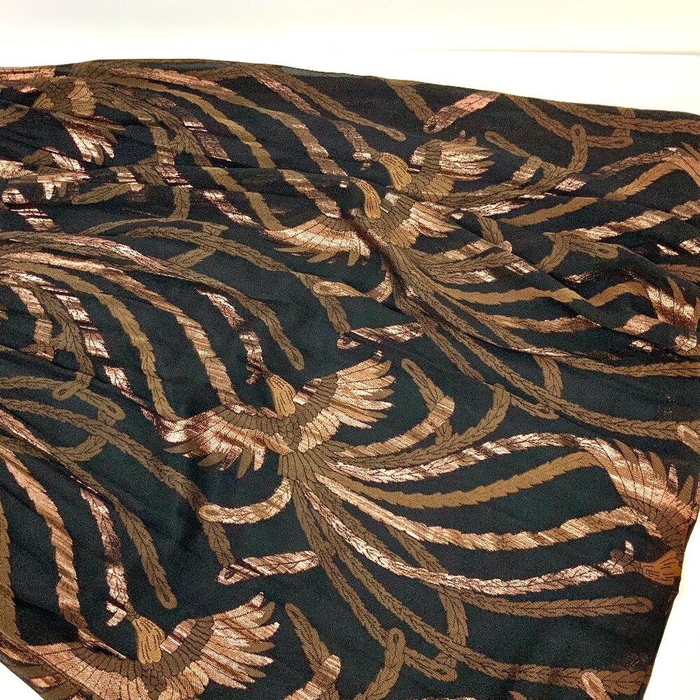 Vintage Evan Picone Pleated Maxi Evening Skirt Black Metallic Phoenix Sz 10 - 8 - Picture 11 of 16